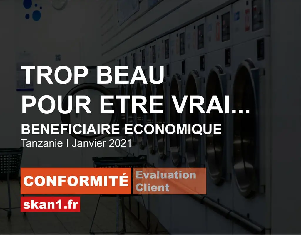 Exemple mission skan1 Check Evaluation Investigation Background Check Diligence Risque Intégrité Conformité-éthique Business dévelopment market entry réputation trop beau pour être vrai Tanzanie