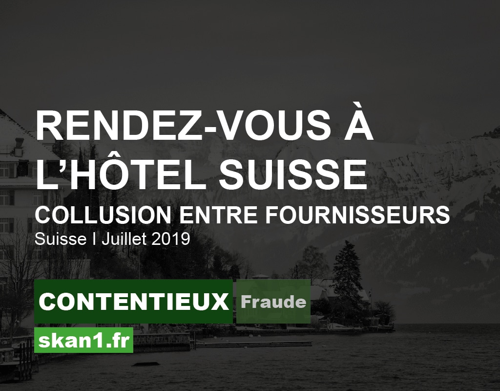 Exemple mission skan1 Evaluation Investigation Background Check Diligence Risque Integrite Conformite Ethique 02 Contentieux Fraude Collusion Fournisseur Rendez Vous Hotel Suisse