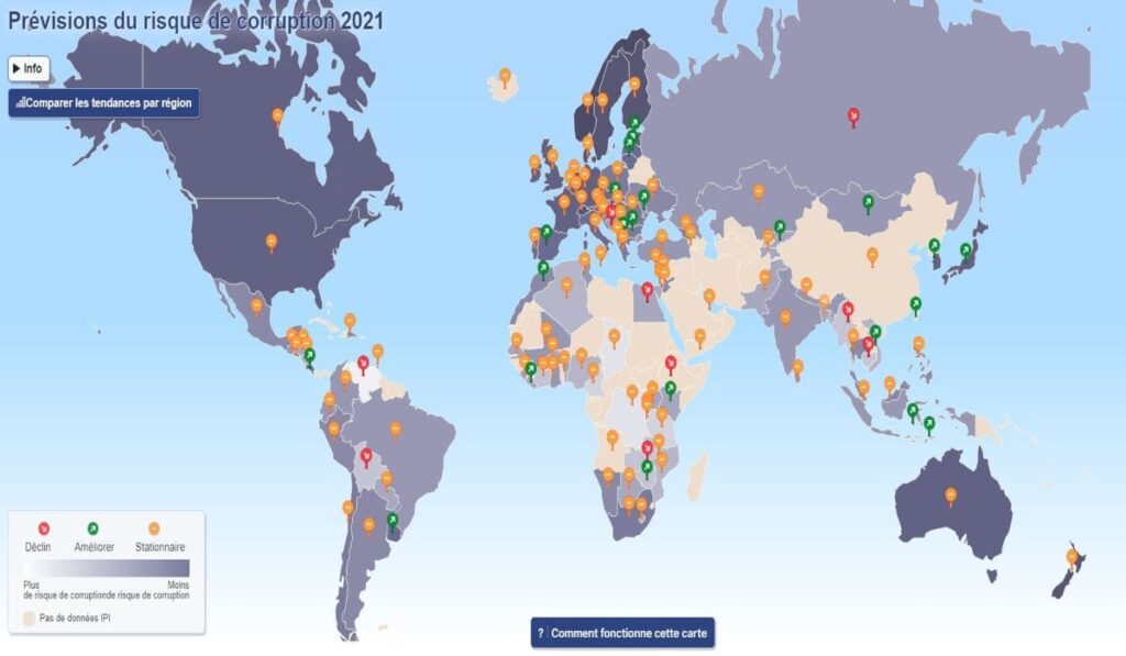 Le Corruption Risk Forecast, nouvel outil pour mesurer le risque de corruption